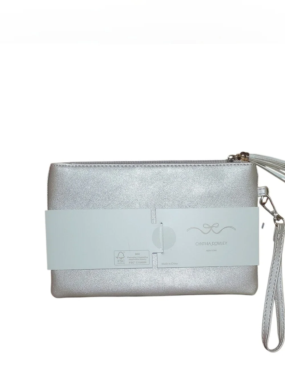 Cynthia Rowley Metallic Champagne Knit Wristlet